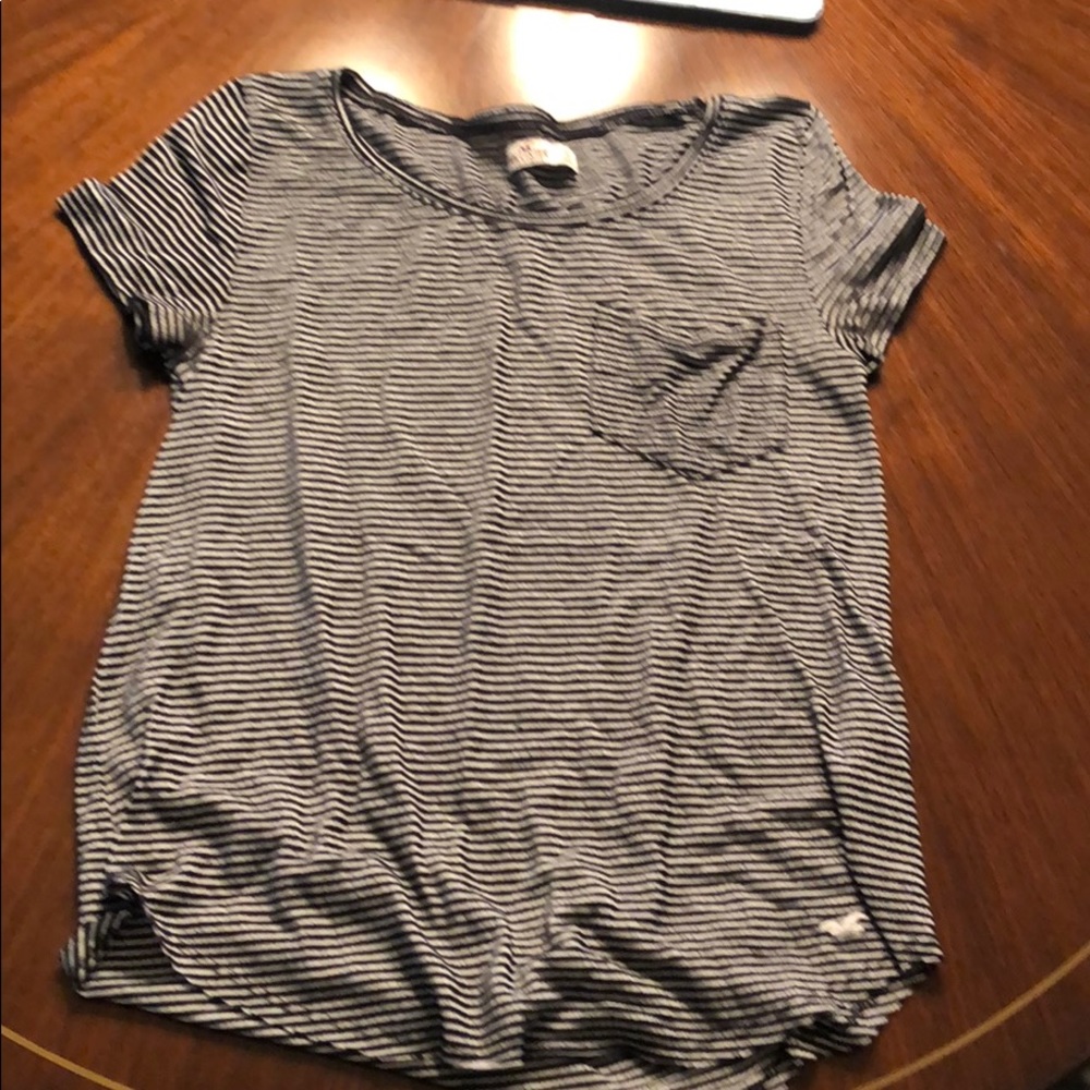 Black and white striped top